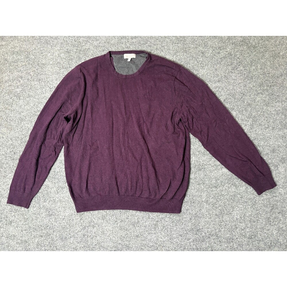 Hickey Freeman Sweater Mens Medium Dark Red Long Sleeve Pull Over